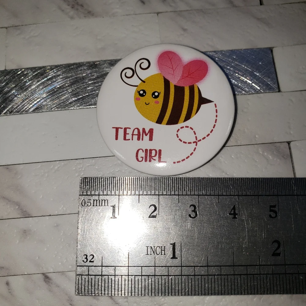 Baby Shower Gender Reveal Boy/Girl Button Pins